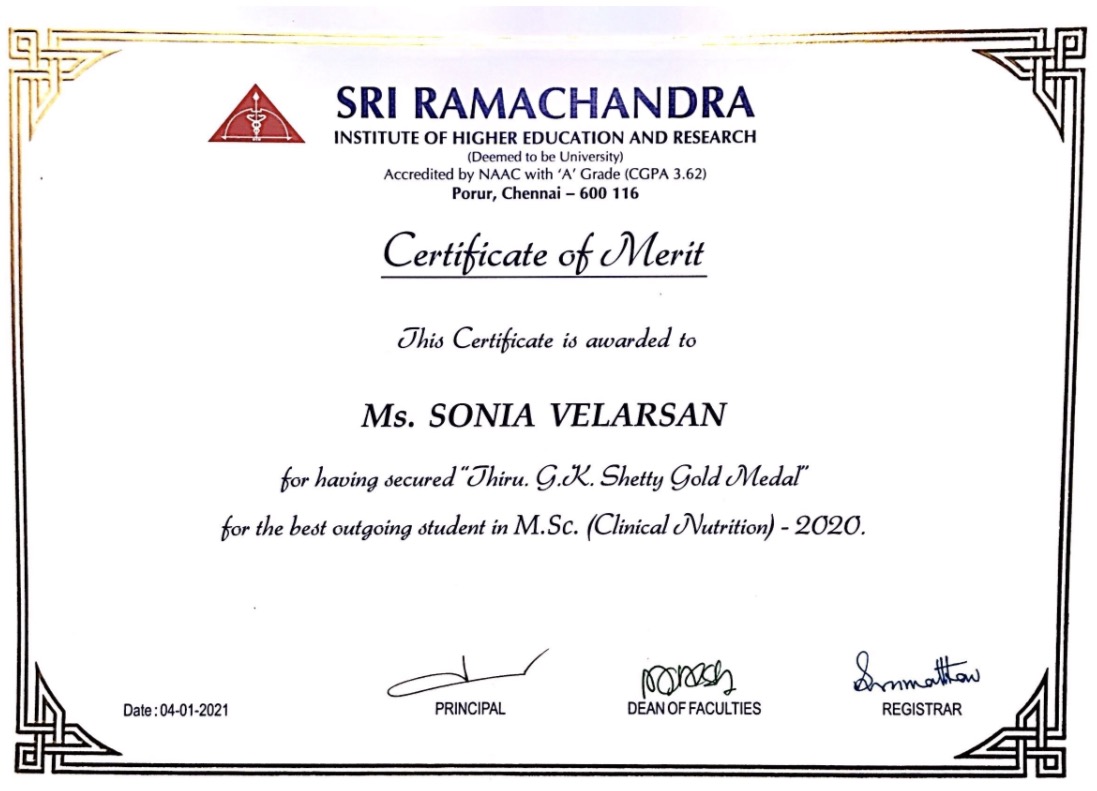 Best Student Certificate